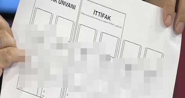 İşte 24 Haziran’da kullanılacak oy pusulası!