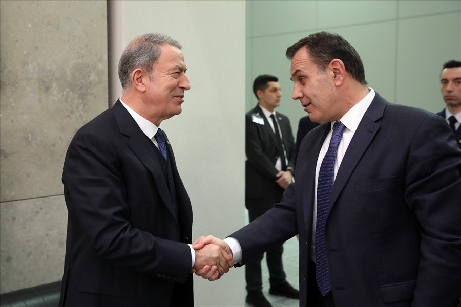 Bakan Akar, Yunanistan Savunma Bakanı Panagiotopoulos ile görüştü 