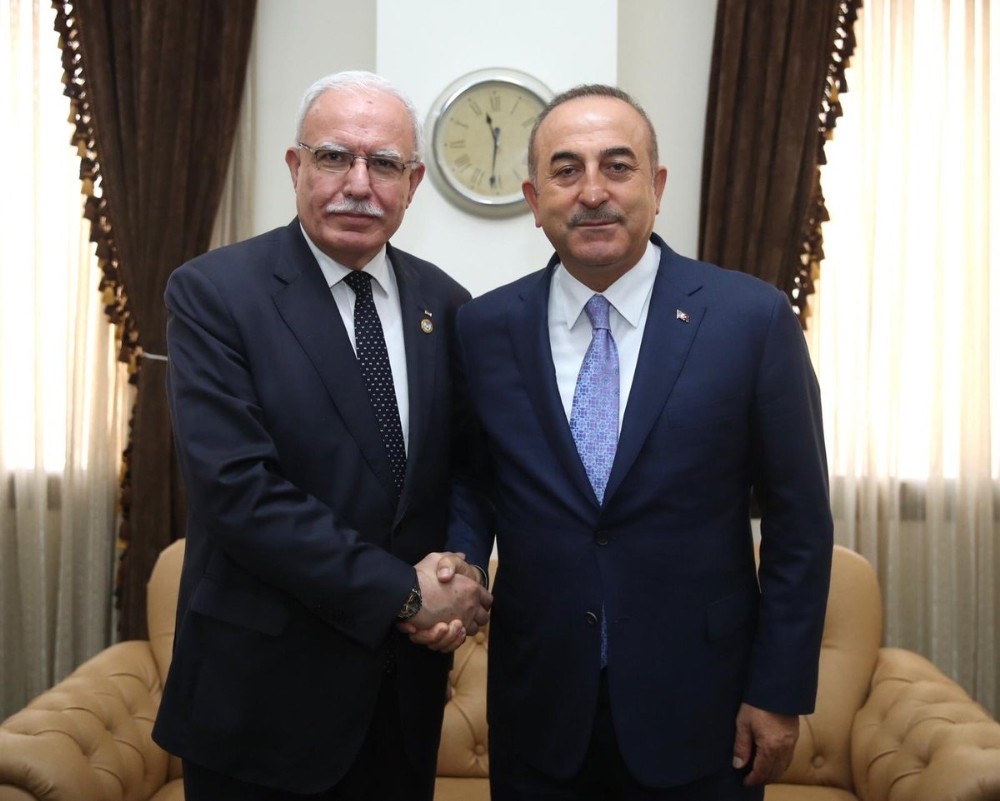 Bakan Çavuşoğlu, Filistinli mevkidaşı Malki ile görüştü 