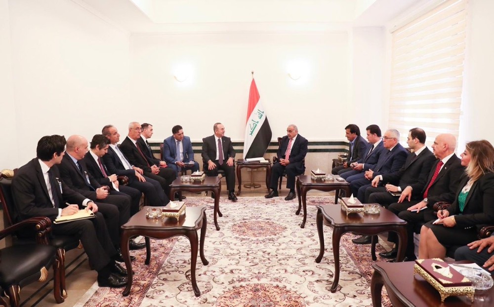 Bakan Çavuşoğlu Irak Başbakanı Abdülmehdi tarafından kabul edildi 