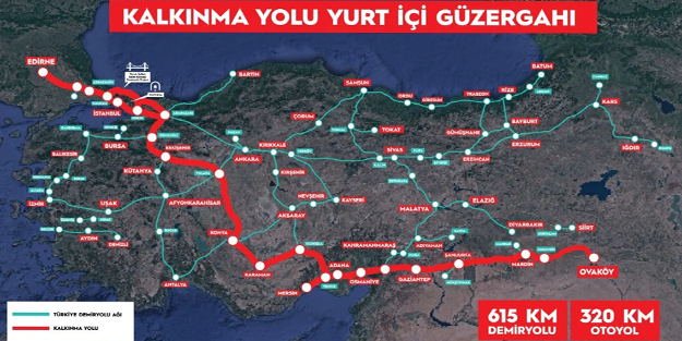 Bakan çok önemli dedi! İşte Kalkınma Yolu'nun yurt içi güzergahı