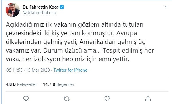 Bakan Koca: 