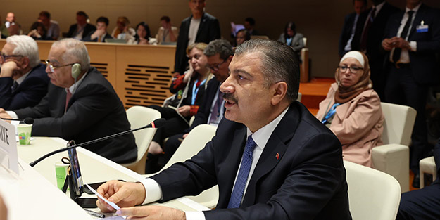 Bakan Koca Cenevre'den seslendi! "İnsanlık onurumuz, Gazze'deki trajedinin son bulmasına bağlıdır"