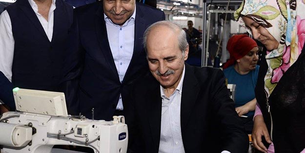 Bakan Kurtulmuş dikiş dikip ütü yaptı