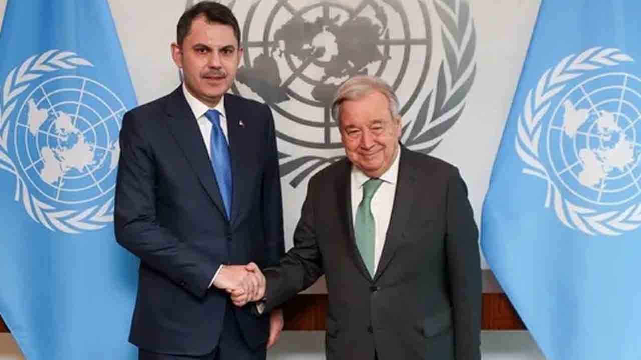 Bakan Kurum’dan ABD’de sıfır atık diplomasisi: Kurum, BM Genel Sekreteri Guterres ile görüştü