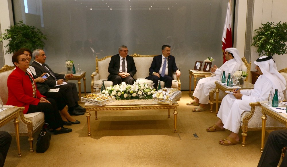Bakan Pakdemirli, Katar Belediye ve Çevre Bakanı ile görüştü 