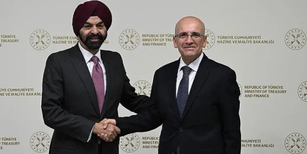 Bakan Şimşek, Dünya Bankası Grubu Başkanı ile bir araya geldi