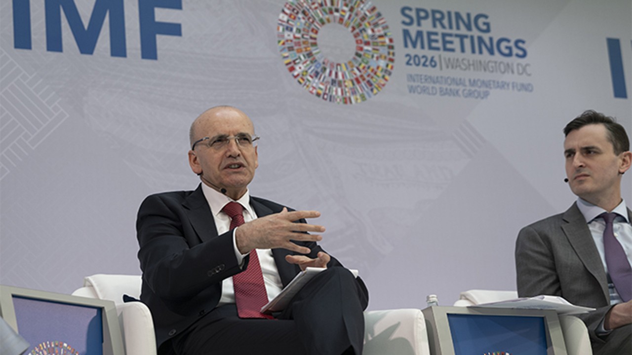 Bakan Şimşek, IMF-Dünya Bankası Bahar Toplantıları'nda konuştu Krizden en az etkilenen ülkeyiz