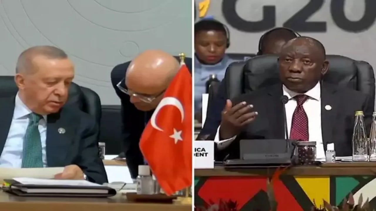 Bakan Şimşek’in sözleri gündem oldu! Alelacele yanına geldi, Erdoğan’a uyarısı salondaki liderleri şaşkına çevirdi