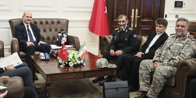 Bakan Soylu İranlı askeri heyeti kabul etti