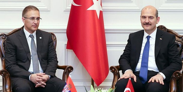 İçişleri Bakanı Soylu, Sırp mevkidaşı ile bir araya geldi