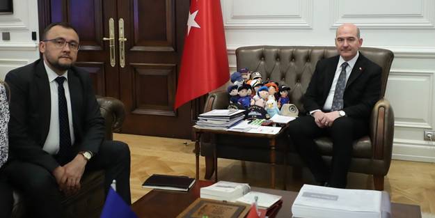 Bakan Soylu, Ukrayna'nın Ankara Büyükelçisi'ni kabul etti