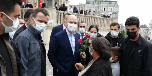 Bakan Soylu yeni açılan Taksim Camii'ni ziyaret etti