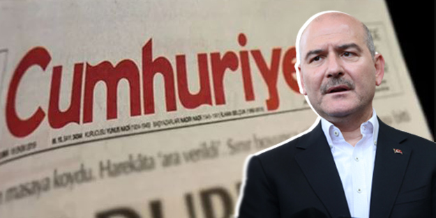 Bakan Soylu'dan Cumhuriyet'in alçakça başlığına çok sert tepki!