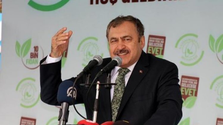 Bakan Veysel Eroğlu, Gaziosmanpaşa'da fidan dağıttı