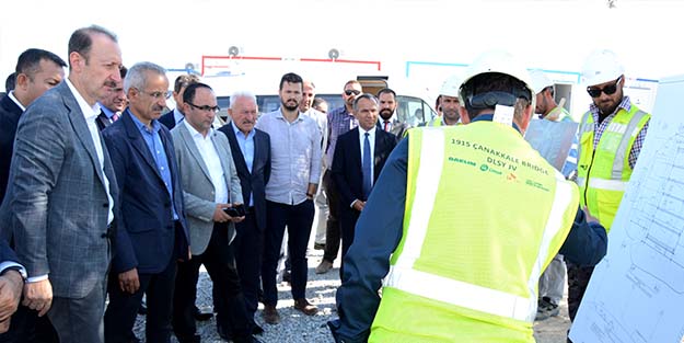 Bakan Yardımcısından Çanakkale Köprüsü'nde inceleme