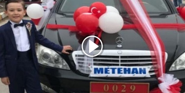 Bakanın makam aracı 'şehit evladı' için süslendi!