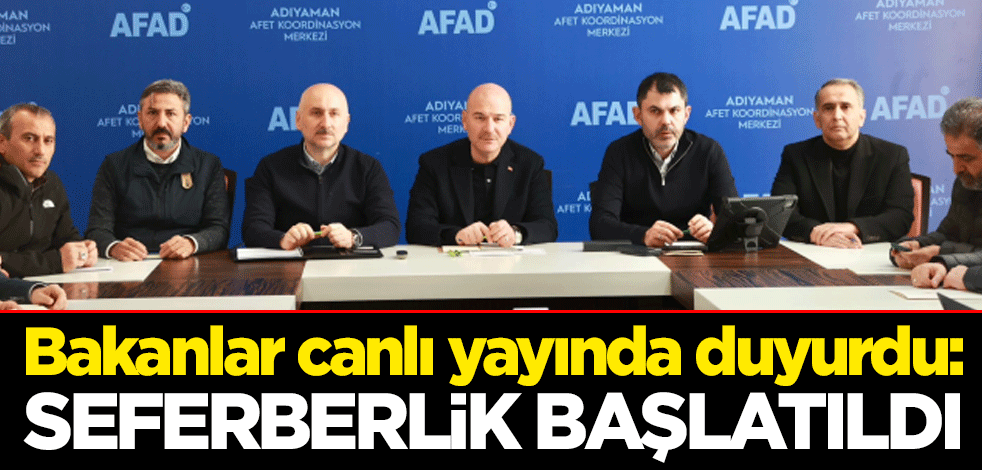 Bakanlar canlı yayında duyurdu: Seferberlik başlatıldı