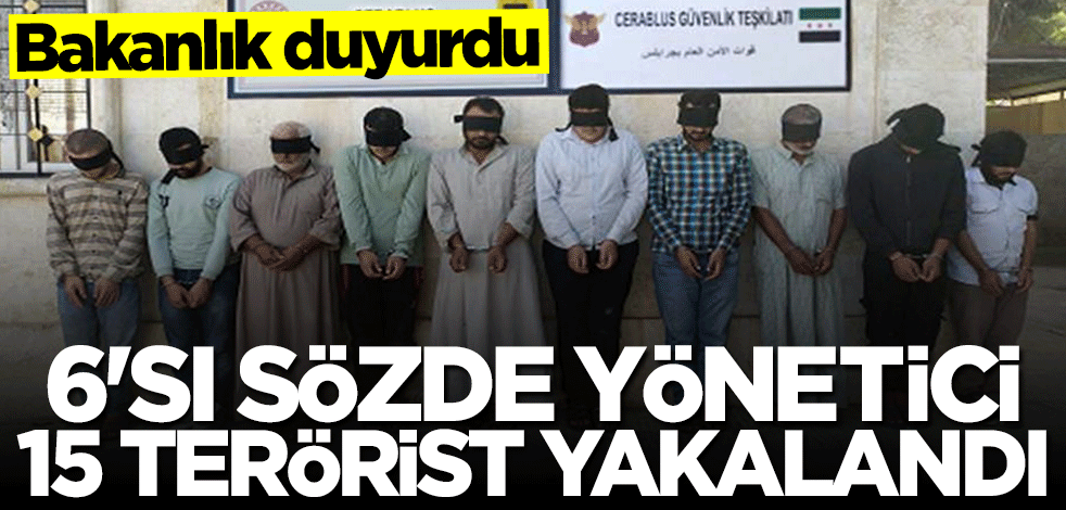 Bakanlık duyurdu: 6'sı sözde yönetici 15 terörist yakalandı
