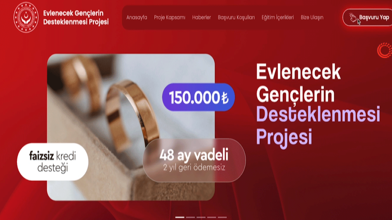 Bakanlık, evlilik kredisi için site açtı