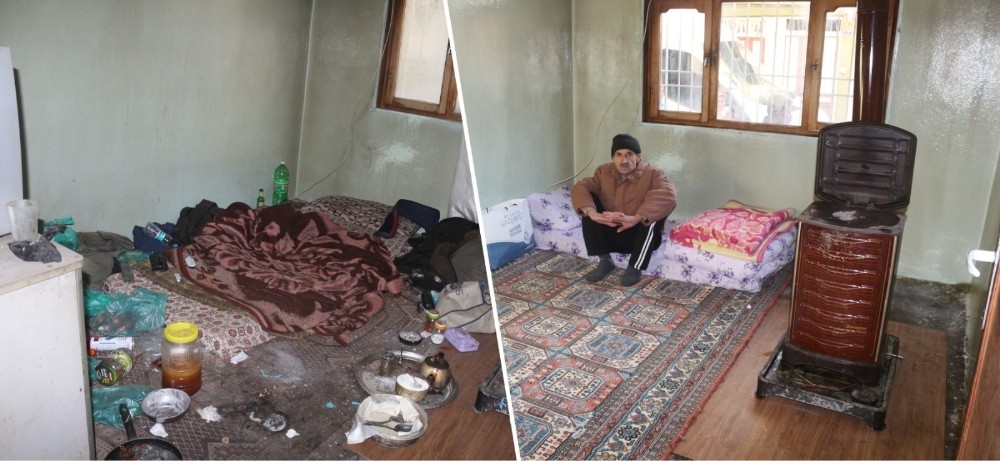 Bakım evde yaşayan şahsa belediye sahip çıktı 
