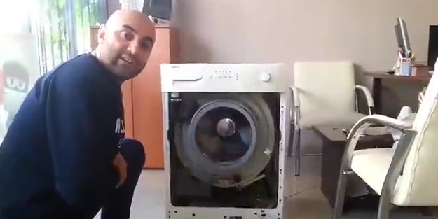 Bakın çamaşır makinesi niye bozuluyormuş.../VİDEO