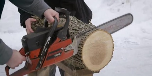 Bakın kütüğü neye dönüştürdü!