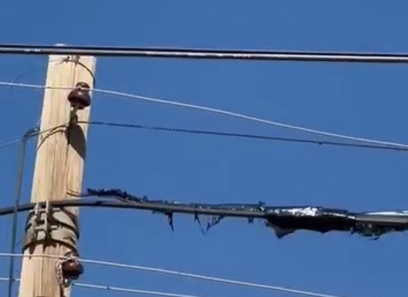 Bakın o ilimizde sıcaktan elektrik telleri ne hale geldi