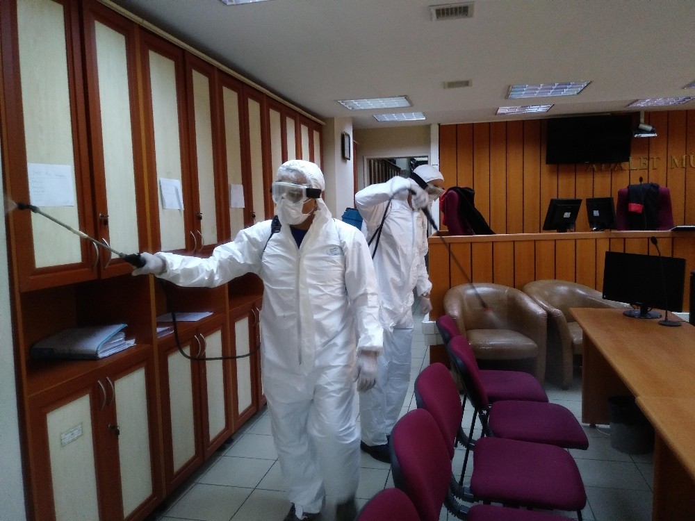 Bakırköy Adliyesi’nde ’Korona virüs’ önlemleri 