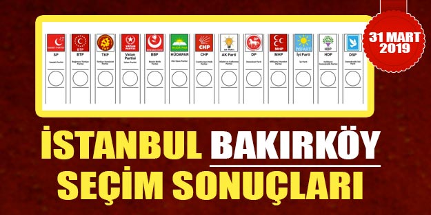 Bakırköy yerel seçim sonuçları 2019 | İstanbul Bakırköy 31 Mart yerel seçim sonuçları Cumhur ittifakı Millet ittifakı oy oranı