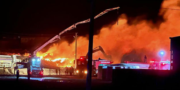 Bal paketleme tesisinde korkutan yangın