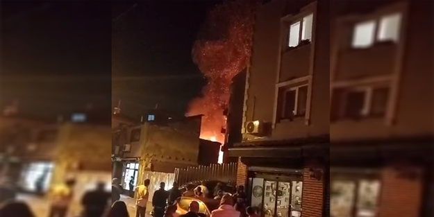Balat'ta tarihi hamamda yangın çıktı