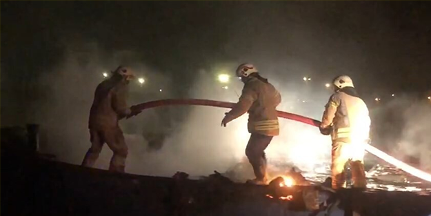 Balıkçı teknesi alev aldı