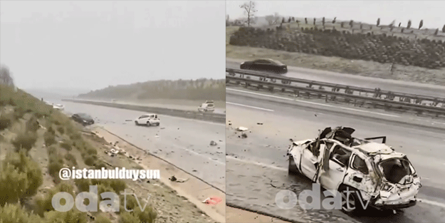 Balıkesir otoyolunda feci kaza: Yardım etmek yerine bakın ne yaptılar?