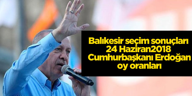 Balıkesir ili 24 Haziran seçim sonuçları