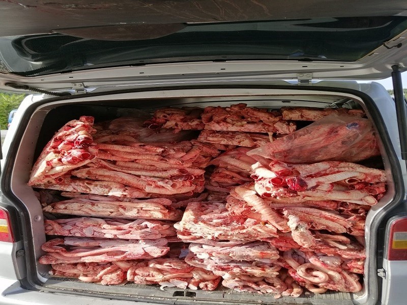 Balıkesir’de jandarma 900 kilogram hijyen olmayan sakatat ele geçirdi 