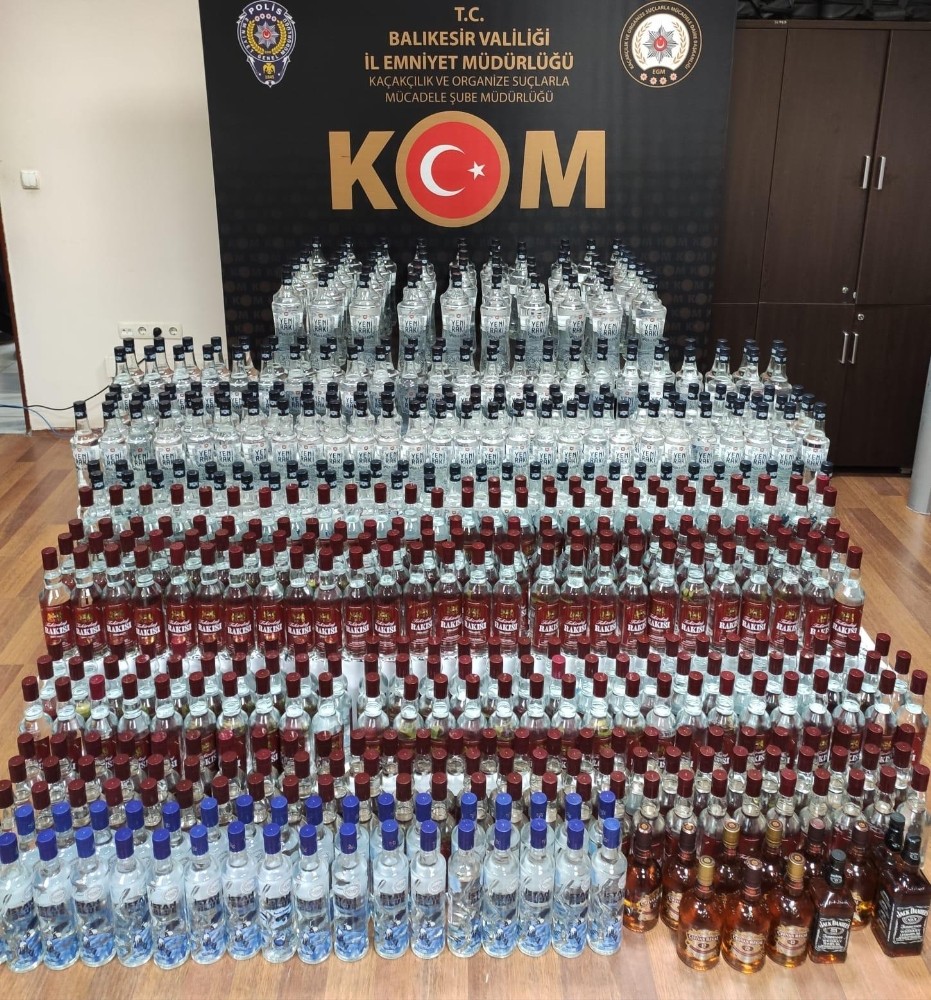 Balıkesir’de kaçak içki operasyonu 