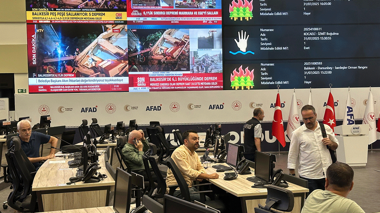 Balıkesir'deki deprem sonrası Türkiye genelinde TAMP devreye sokuldu!