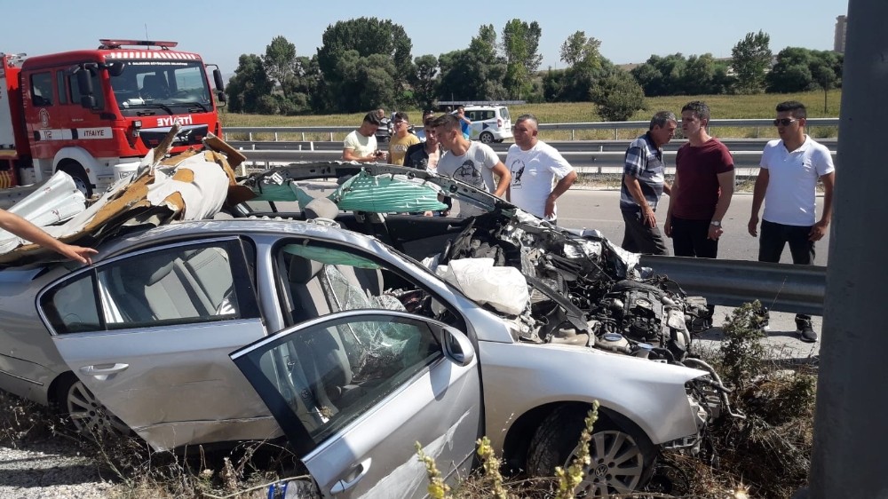 Balıkesir’deki kazada 5 kişi yaralandı 