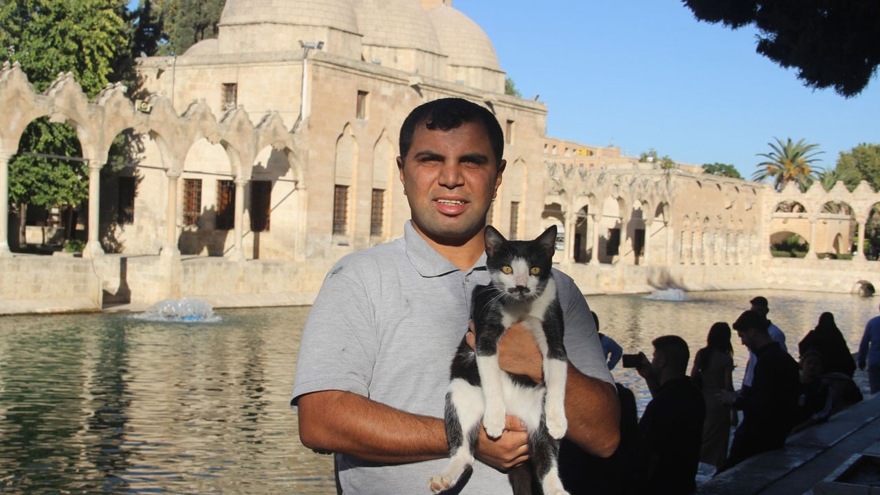 Balıklıgöl’de korku dolu anlar! Temizlik görevlisi kediye kalp masajı yaptı