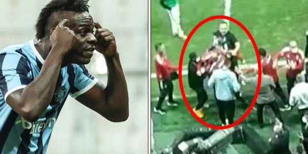 Balotelli'ye vurmaya çalışan Beşiktaşlı ismi 4 kişi tutamadı