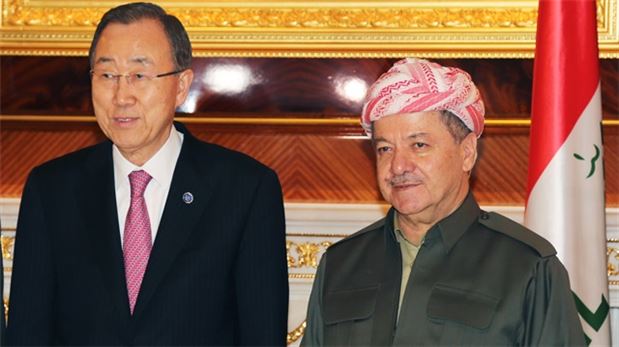 Ban Ki-mun Barzani ile görüştü