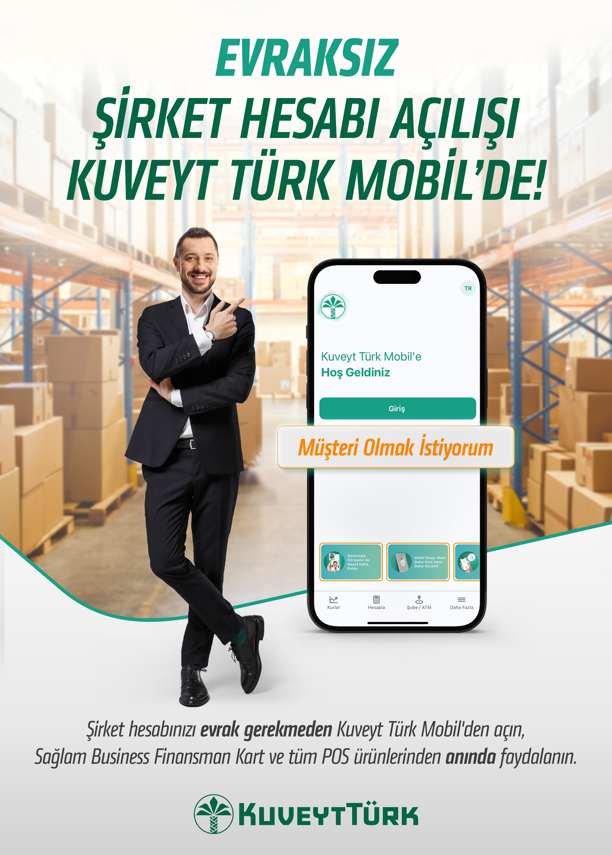 Bankacılıkta bir ilk! Kuveyt Türk’ten şirketler için mobilden evraksız hesap açılışı hizmeti!