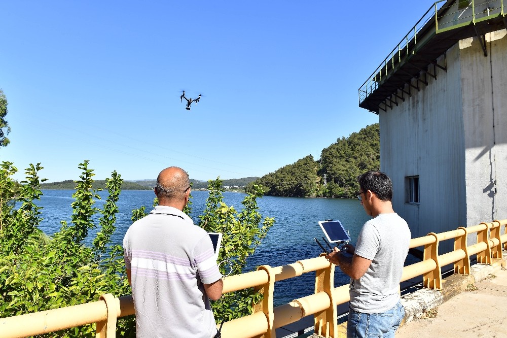 Barajlar drone ile koruma altında 