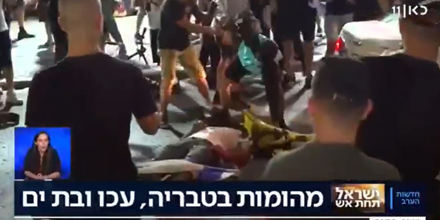 Bu görüntüye yürek dayanmaz! Vahşi Yahudiler vahşice saldırdı