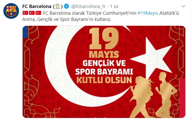 Barcelona, 19 Mayıs’ı kutladı 