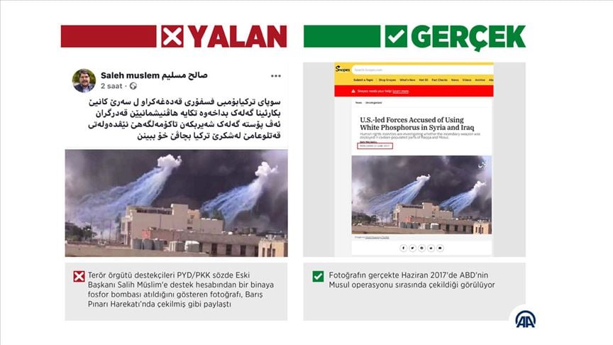 Barış Pınarı Harekatı'nda 'fosfor bombası kullanıldı' yalanı