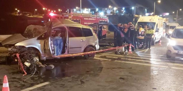 Bariyeri geçip karşı şeride geçti