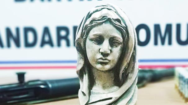 Bartın'da heykeli satmak isterken yakalandı