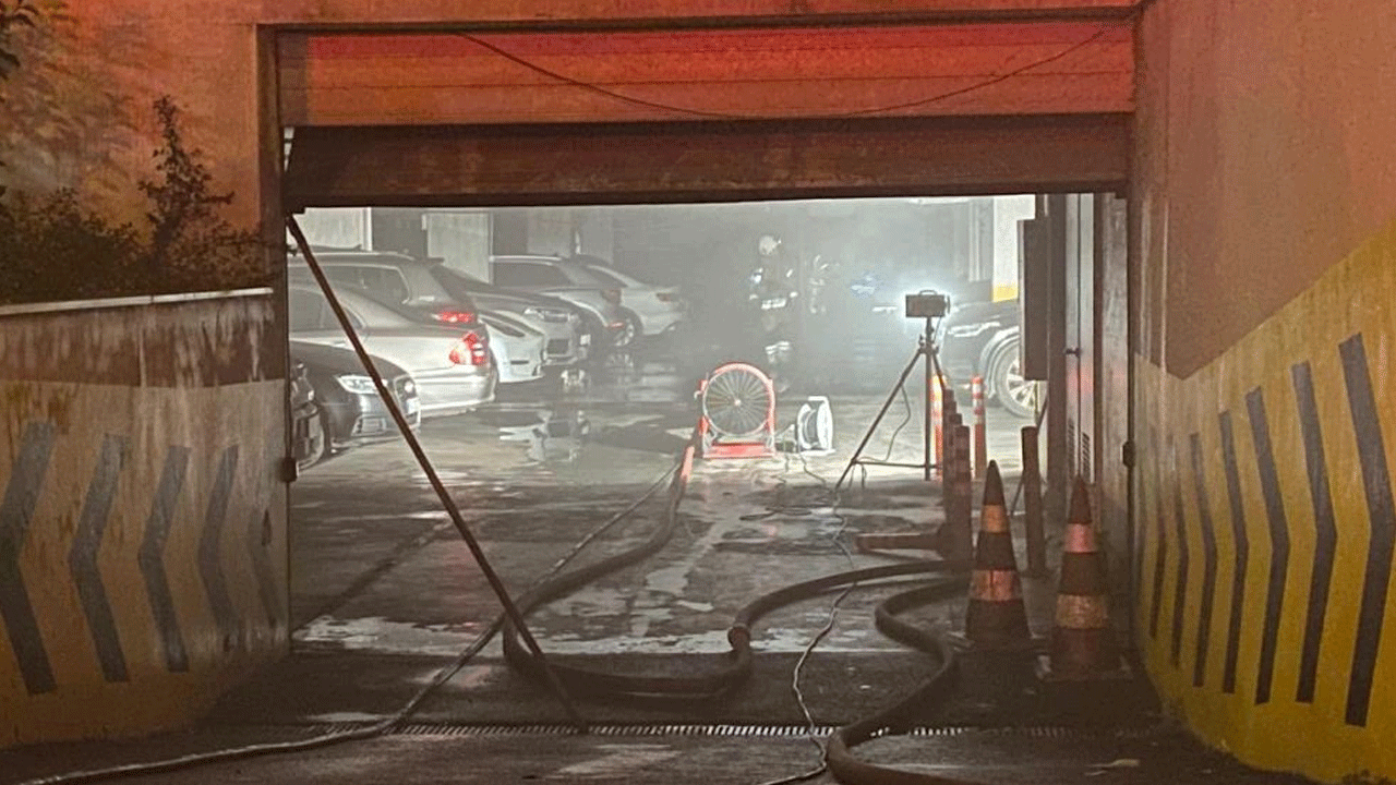 Başakşehir'de korku dolu anlar! Elektrikli araç yüzünden 14 katlı bina tahliye edildi